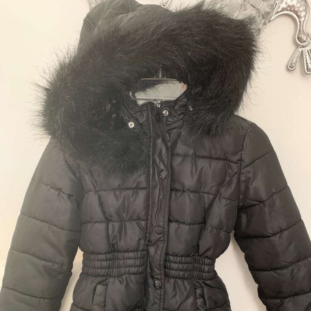 Justice Winter Puffer Coat with Removable Hood